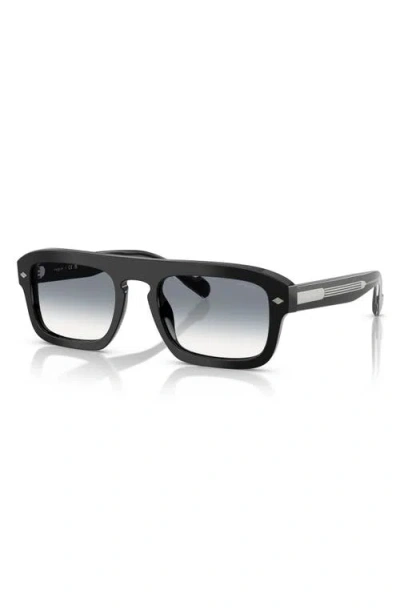 Vogue 53mm Polarized Irregular Sunglasses In Black