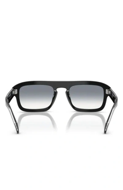 Vogue 53mm Polarized Irregular Sunglasses In Black
