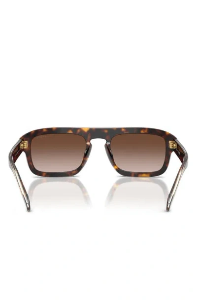 Vogue 53mm Gradient Square Sunglasses In Brown