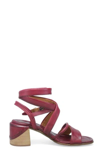 As98 A.s.98 Mack Ankle Wrap Sandal In Ruby