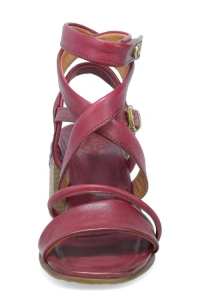 As98 A.s.98 Mack Ankle Wrap Sandal In Ruby
