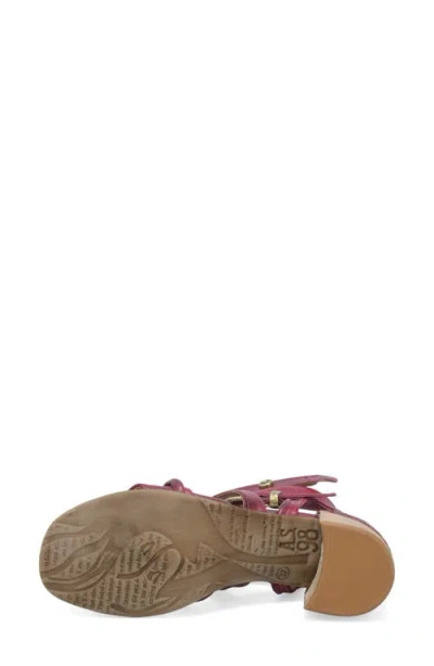As98 A.s.98 Mack Ankle Wrap Sandal In Ruby