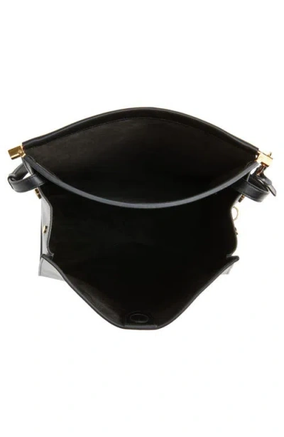 Alaïa Le Click Medium Curve Shoulder Bag In Glossy Leather In Noir