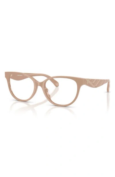 Tory Burch 53mm Phantos Optical Glasses In Bone