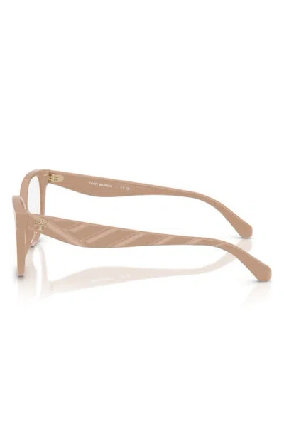 Tory Burch 53mm Phantos Optical Glasses In Bone