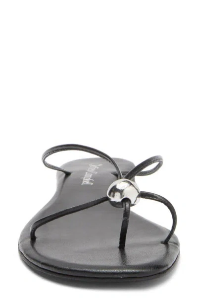 Jeffrey Campbell Women's Cherished Flat Sandals In Black Silver