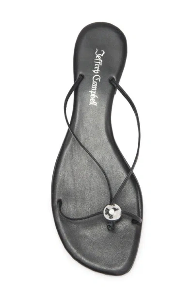 Jeffrey Campbell Women's Cherished Flat Sandals In Black Silver
