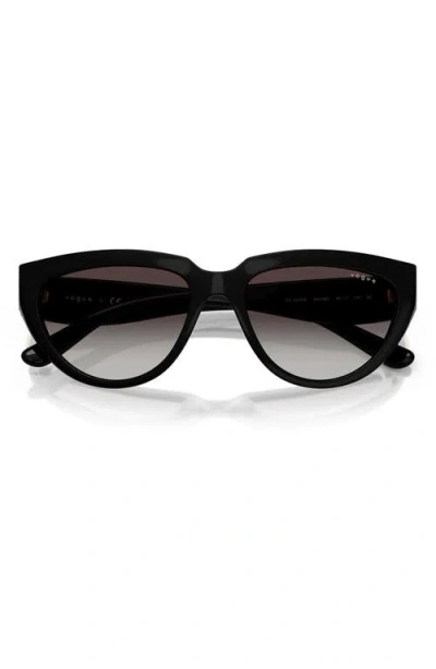 Vogue 54mm Irregular Sunglasses In Black