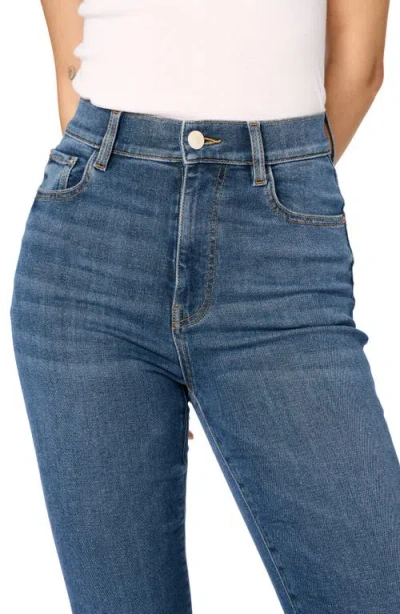 Warp & Weft Ase Stretch High Rise Straight Jean In Takeoff