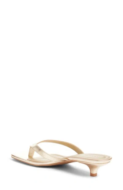 Open Edit Tori Kitten Heel Sandal In Gold Metallic