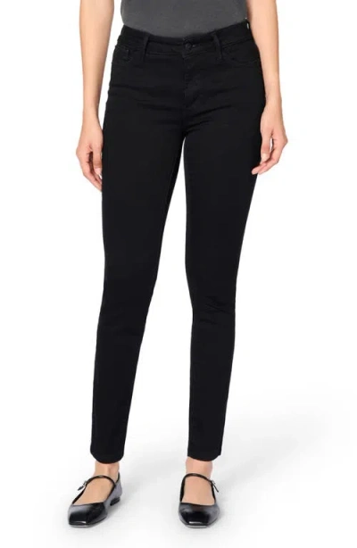 Warp & Weft Jfk Mid Rise Skinny Jean In Black