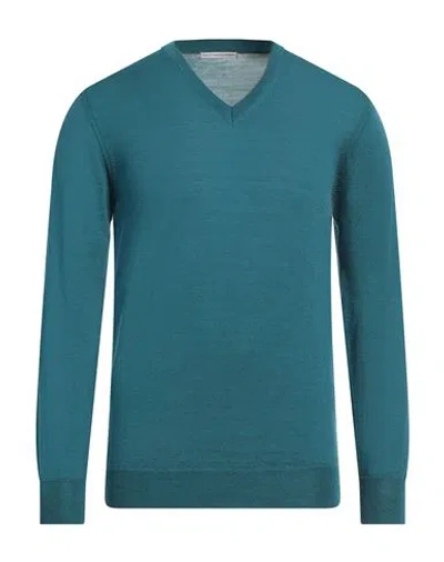 Grey Daniele Alessandrini Man Sweater Deep Teal Size 40 Wool In Green