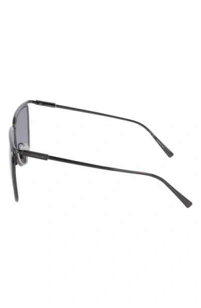 Ferragamo 58mm Gradient Modified Rectangular Sunglasses In Dark Ruthenium
