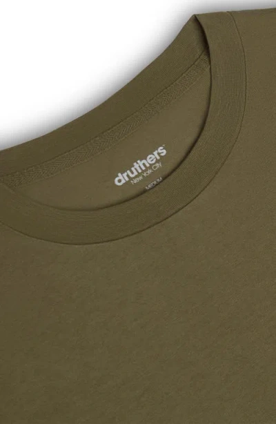 Druthers Nyc Heavyweight Organic Cotton T-shirt In Capulet Olive