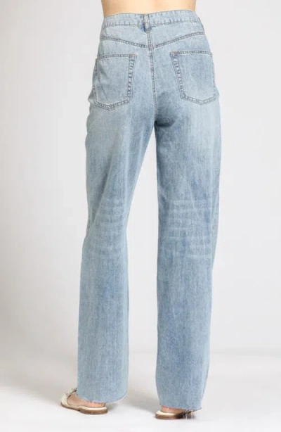 Apny Feather Weight Wide Leg Jean In Light Indigo In Light Indigo