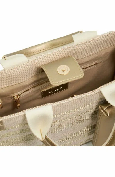 Dune London Dinkideltra Canvas Top Handle Bag In Gold