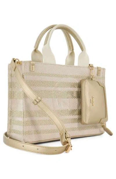 Dune London Dinkideltra Canvas Top Handle Bag In Gold