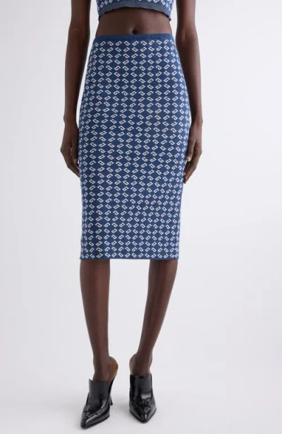 Givenchy Jupe En Jacquard Monogramme 72 In Denim Blue