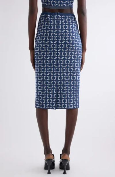 Givenchy Jupe En Jacquard Monogramme 72 In Denim Blue