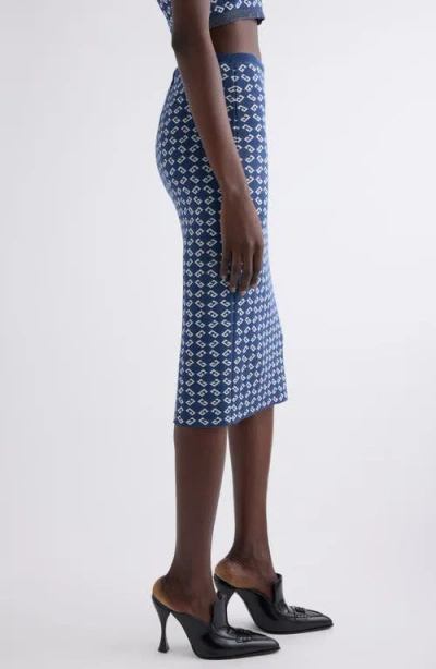 Givenchy Jupe En Jacquard Monogramme 72 In Denim Blue