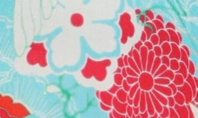 Apny Multi Button-up Shirt With Roll-up Sleeve In Turquoise In Turquoise Multi