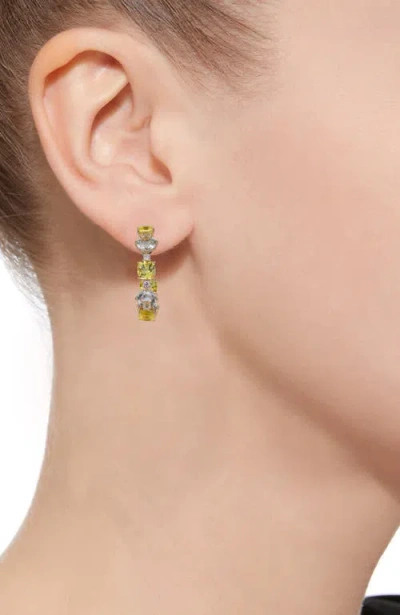 Kahn High Jewelry Green Amethyst & Lemon Quartz Earrings With Diamonds In Green & Lemon