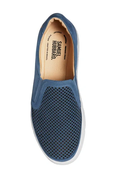 Samuel Hubbard Laguna Sneaker In Steel Blue Nubuck