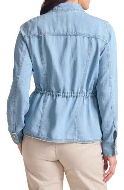 Tommy Bahama Chambray Utility Jacket In Light Indigo Wash