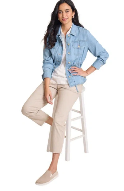 Tommy Bahama Chambray Utility Jacket In Light Indigo Wash