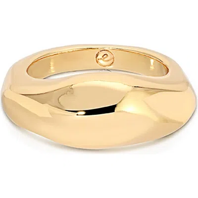 Ettika Modern Flow Statement Ring In Gold