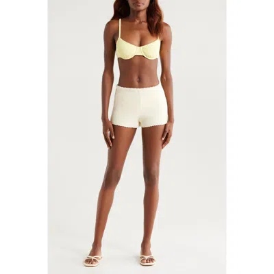 Solid & Striped X Sofia Richie Grainge The Celeste Cover Up Shorts In Ecru