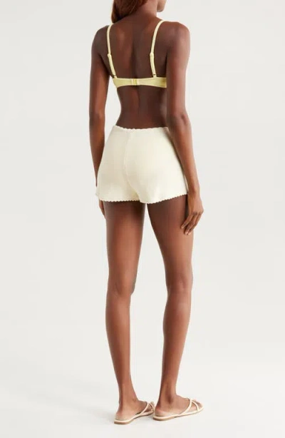 Solid & Striped X Sofia Richie Grainge The Celeste Cover Up Shorts In Ecru