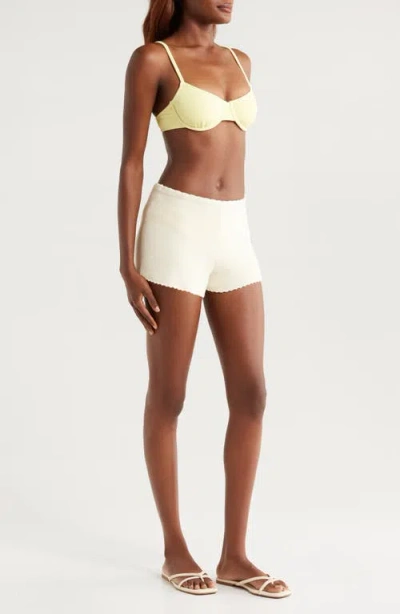 Solid & Striped X Sofia Richie Grainge The Celeste Cover Up Shorts In Ecru