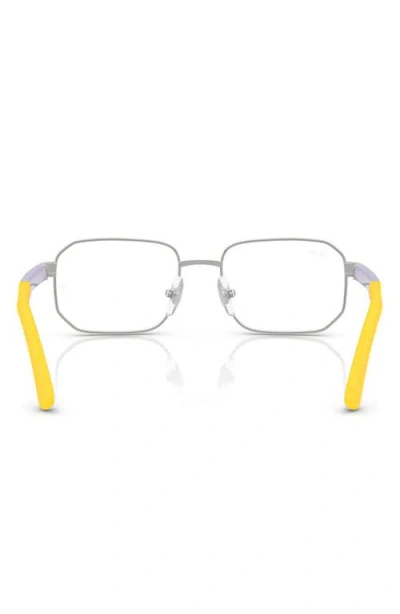 Ray Ban Ray-ban Kids' 48mm Irregular Optical Glasses In Silver