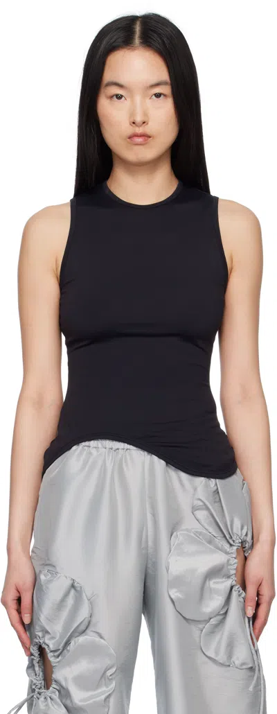 J.kim Black Ying-yang Tank Top In Black