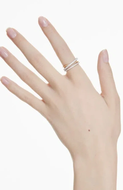 Swarovski Hyperbola Crystal Multi Row Ring In White