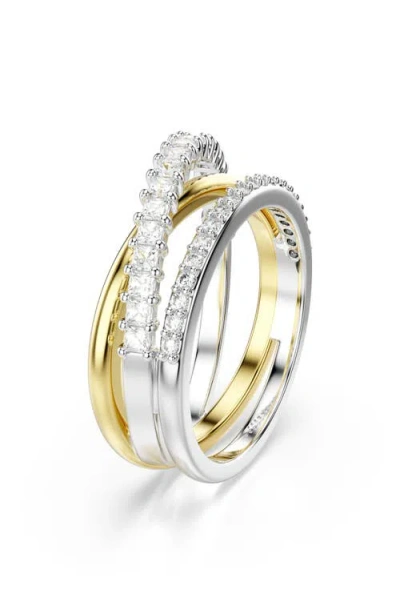 Swarovski Hyperbola Crystal Multi Row Ring In White