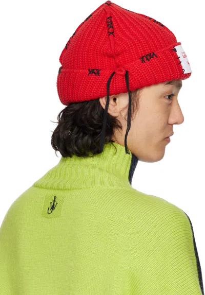 Charles Jeffrey Loverboy Ssense Exclusive Red Carolean Beanie In Red