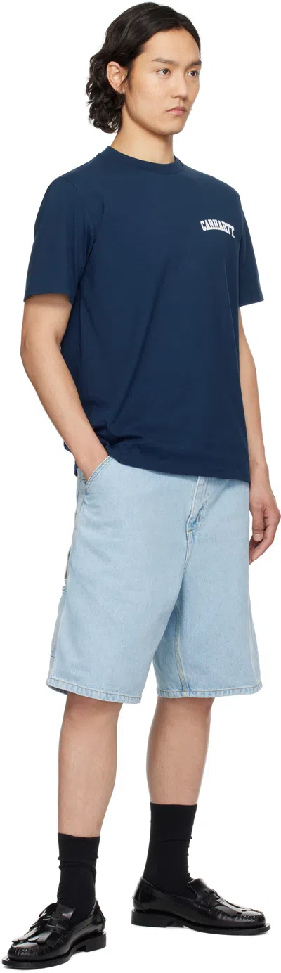 Carhartt Single Knee Essential Bermuda Shorts In 01a3 Blue