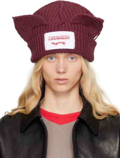 Charles Jeffrey Loverboy White Chunky Rabbit Beanie In Ecru