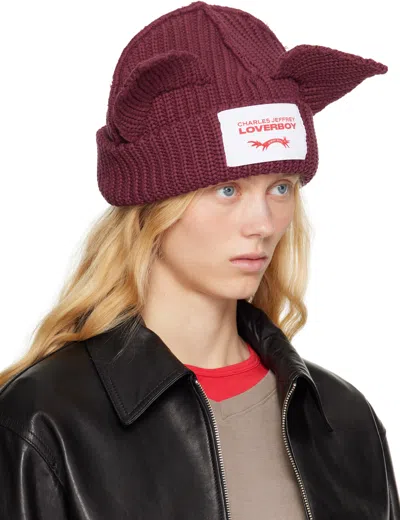 Charles Jeffrey Loverboy White Chunky Rabbit Beanie In Ecru