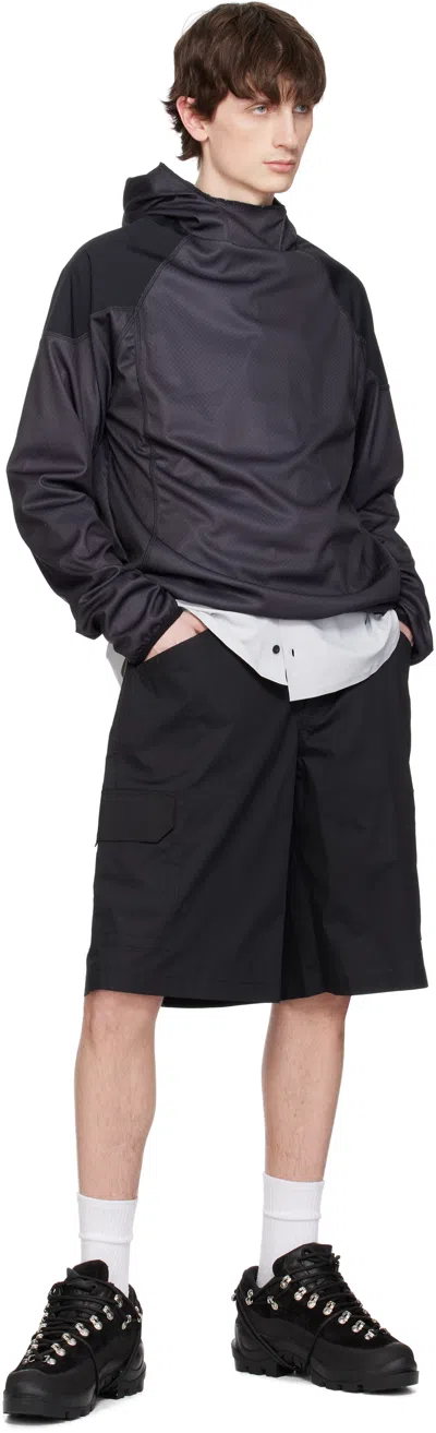 Gr10k Poplin Cargo Shorts In Off Black