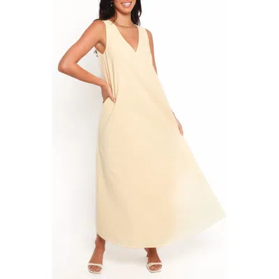 Petal And Pup Petal & Pup Lia Sleeveless Cotton Maxi Dress In Yellow