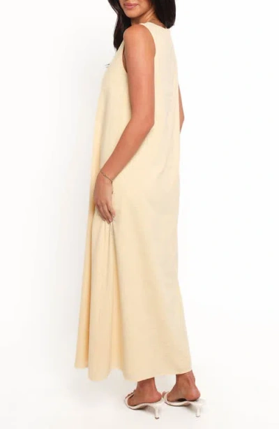 Petal And Pup Petal & Pup Lia Sleeveless Cotton Maxi Dress In Yellow