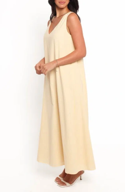 Petal And Pup Petal & Pup Lia Sleeveless Cotton Maxi Dress In Yellow
