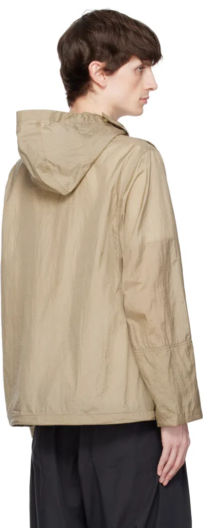 Document Khaki Nylon Hooded Shirting Jacket In Khaki