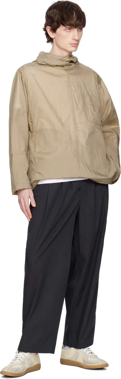 Document Khaki Nylon Hooded Shirting Jacket In Khaki