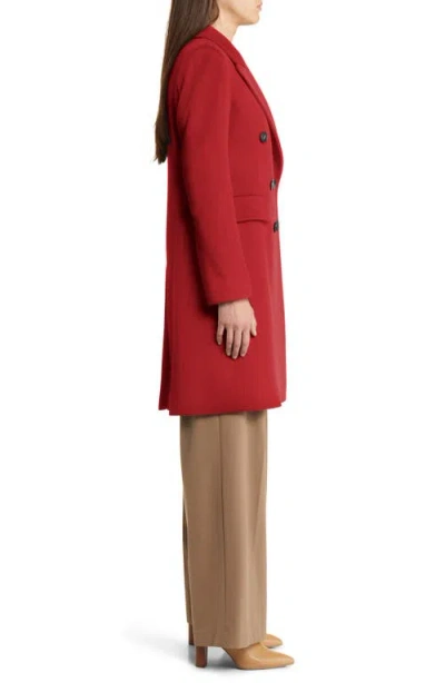 Fleurette Double Breasted Cashmere Coat In Apple