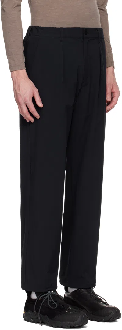 Snow Peak Black Active Comfort Wide Trousers In Black