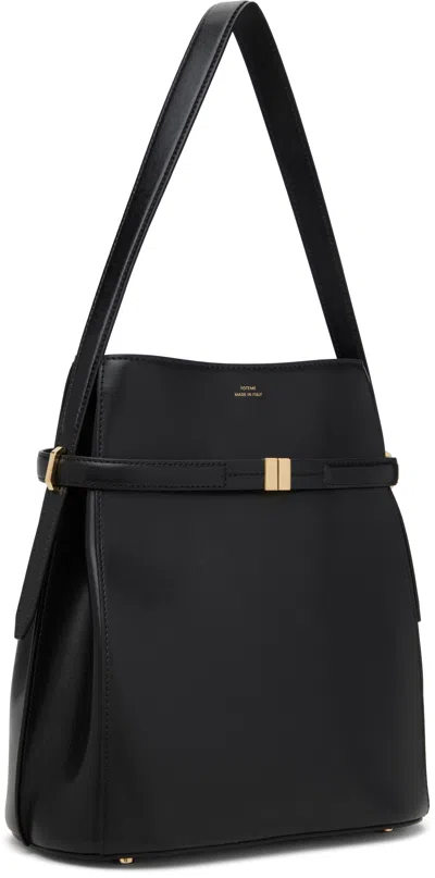 Totême Toteme Women Leather Bucket Bag With Strap In Black